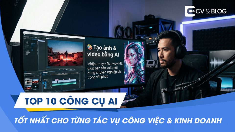 Top 10 Công Cụ AI Tốt Nhất Cho Từng Tác Vụ Công Việc & Kinh Doanh