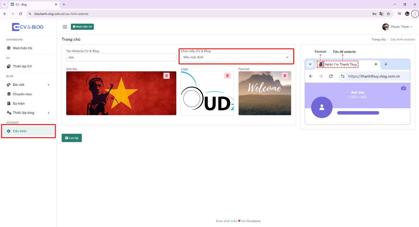 Hướng dẫn tạo Website Blog miễn phí cùng CV & Blog