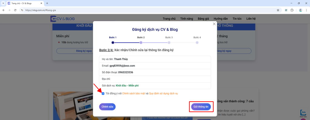 Hướng Dẫn Đăng Ký & Đăng Nhập CV Online và Blog | CV & Blog