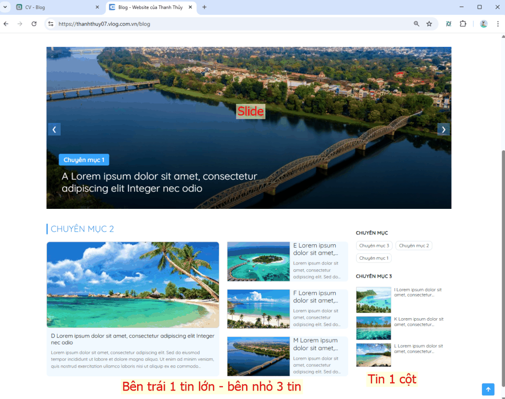 Hướng dẫn xây dựng website Blog | CV & Blog