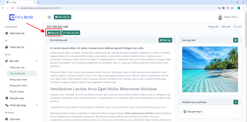 Hướng dẫn xây dựng website Blog | CV & Blog