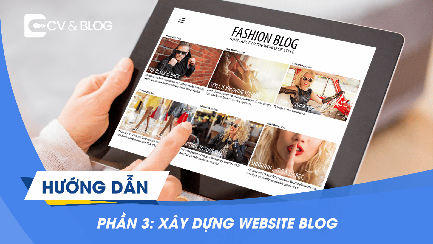 PHẦN 3: Hướng dẫn xây dựng website Blog cá nhân